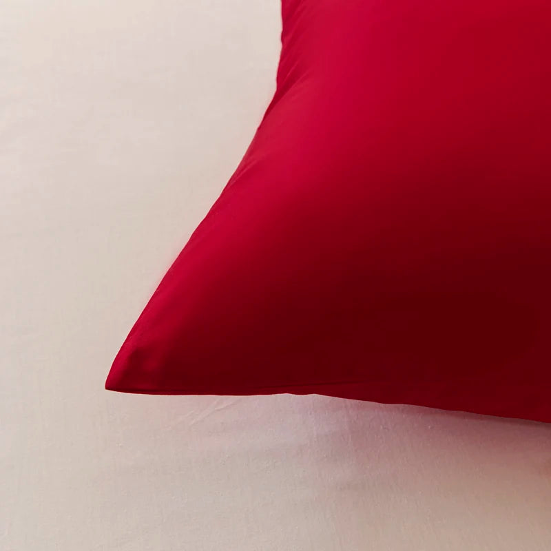Cotton Pillowcase High-Quality Envelope Pillowcover Solid Color Bedding Sleep Pillow Case 40x40 50x90 Cushion Cover
