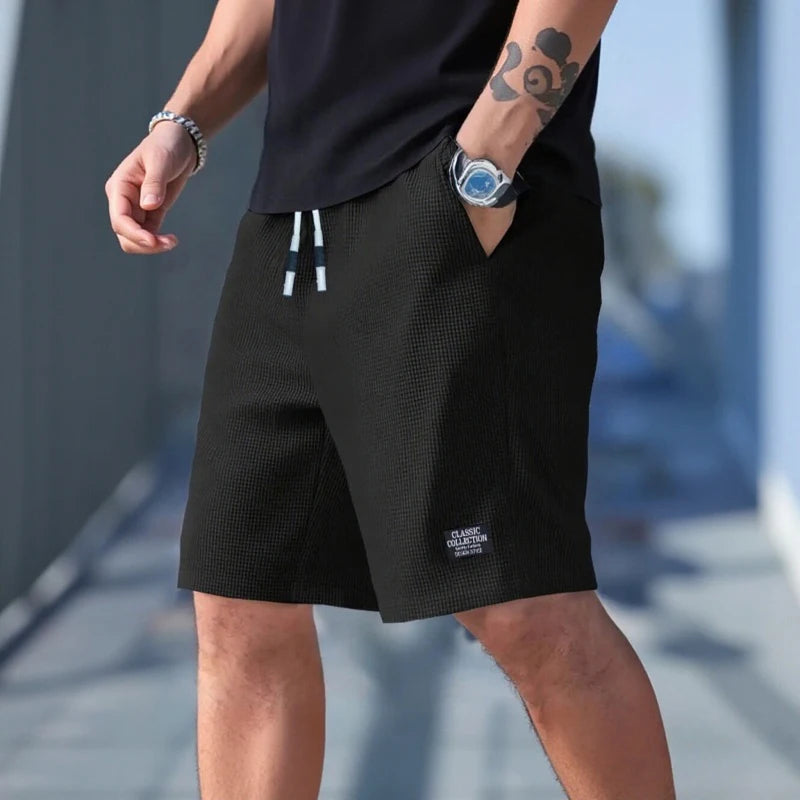 Men's Textured Fabric Beach Shorts