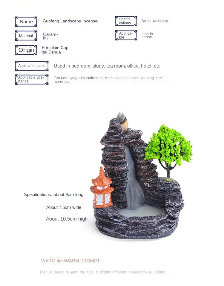 Resin Reflux Incense Burner Tower