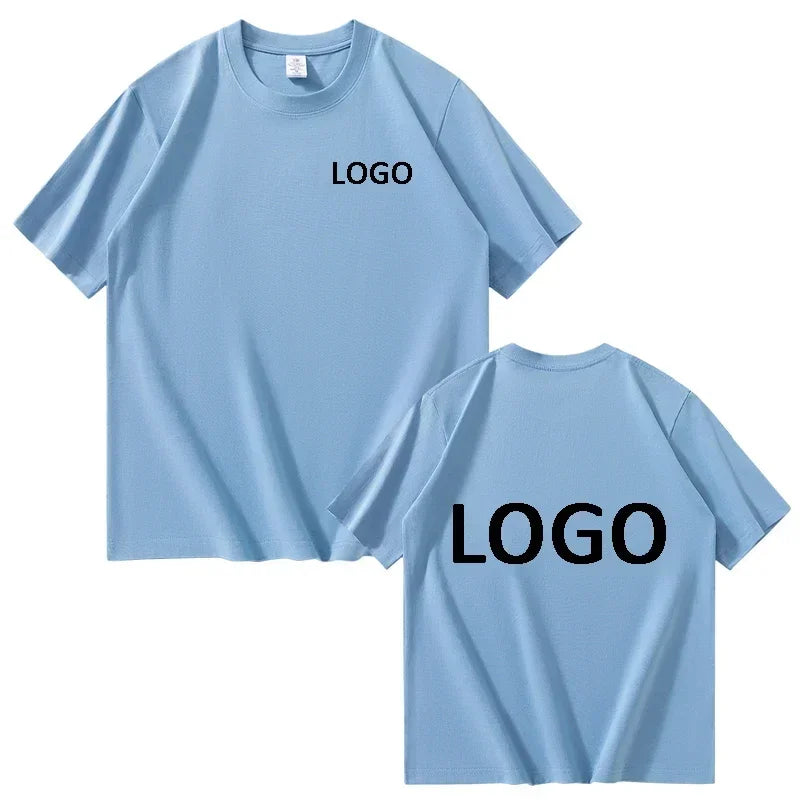 Customized 100% Cotton Printed T-shirts Men Fashion Short Sleeve O-neck Tshirt Women Personality Streetwear Tee Tops Camiseta - PrimeNest