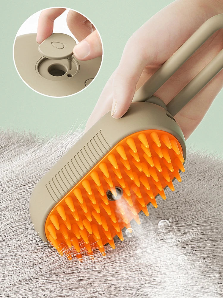 USB Rechargeable Dog Bath Brush Dog Cat Dog Grooming Comb With Electric Water Spray Cat Massage Brush for Short Long Haired Pets - PrimeNest