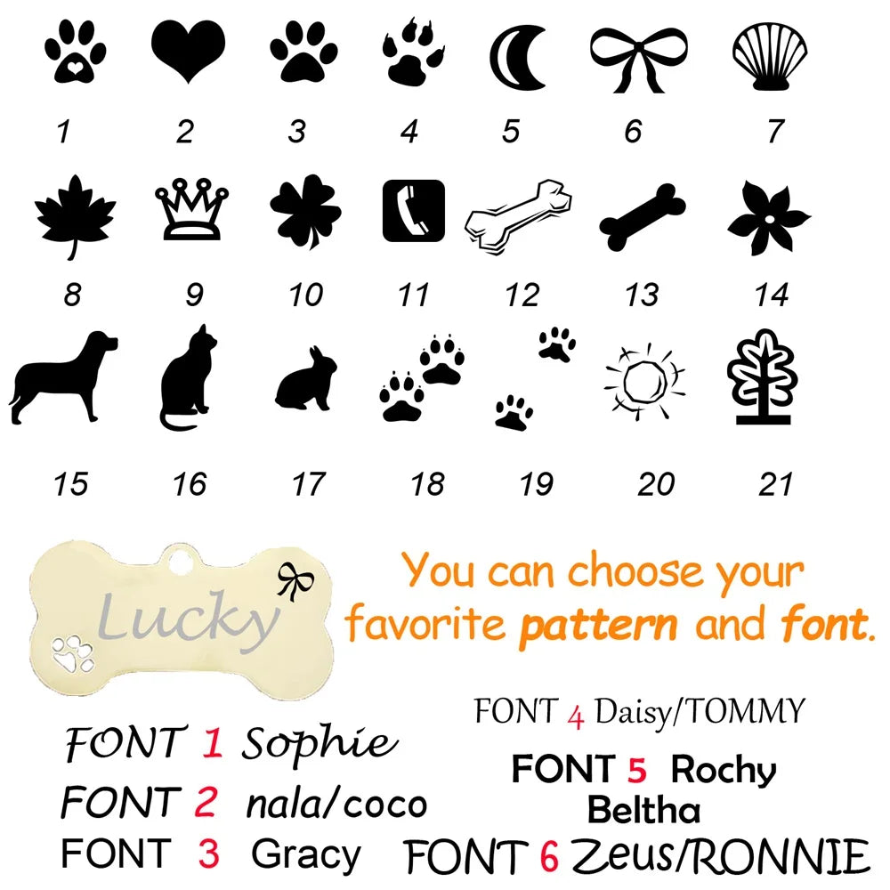 Personalised Stainless Steel Pet ID Tag