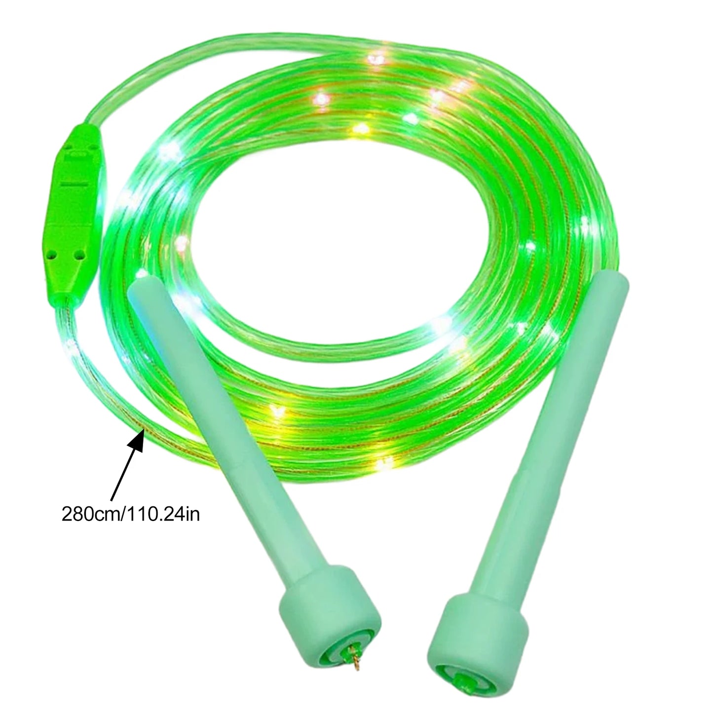 LED Light Up Jump Rope Colorful Night Glow Sports Toy for Outdoor Night Use Durable PVC Material Adjustable Length