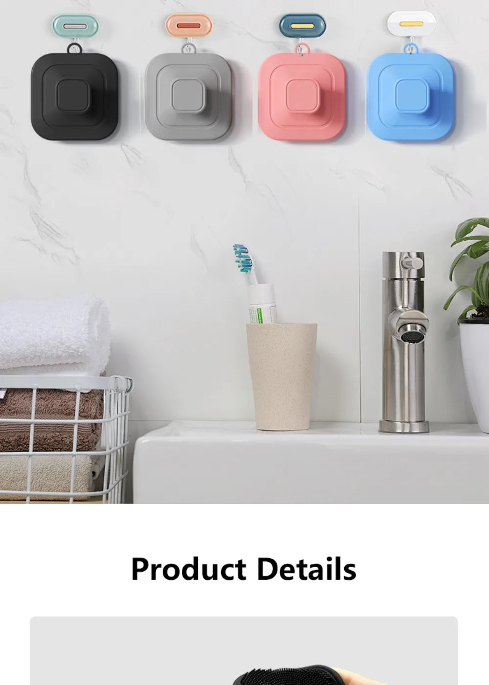 2-in-1 Silicone Brush Square Face  Beard Exfoliator for Men Travel-Friendly Deep Pore Cleanser for Grooming Kits - PrimeNest