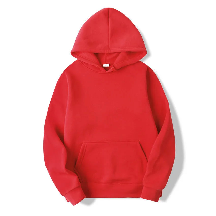 Men's Solid Colour Pullover Hoodie