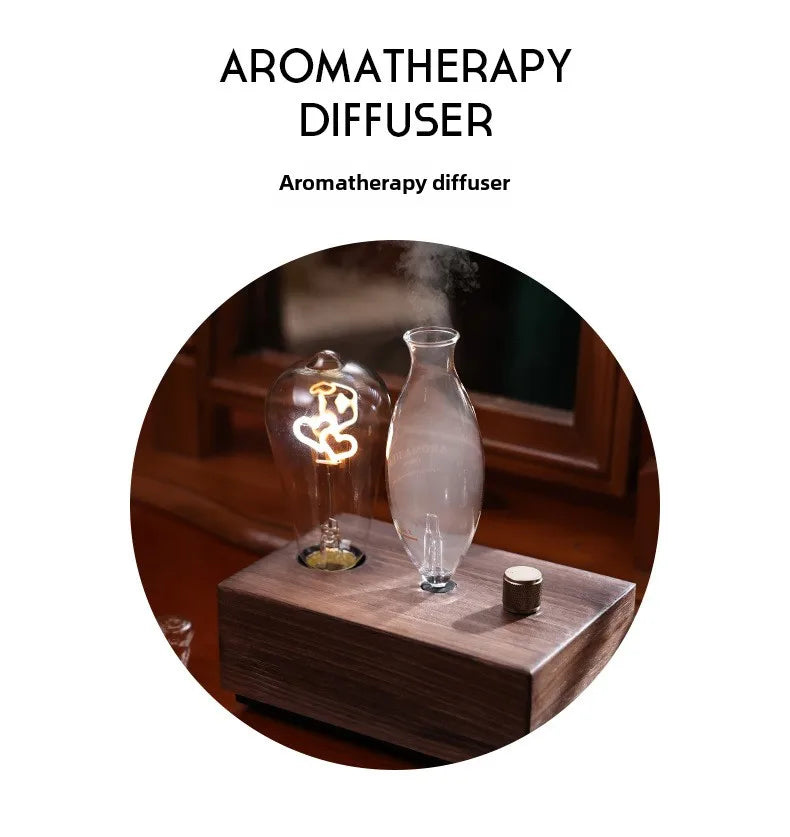 Aroma Diffuser Vintage Tungsten Filament Lamp Aromatherapy Machine Humidifier Lighting Sandalwood Pure Essential Oil Diffuser