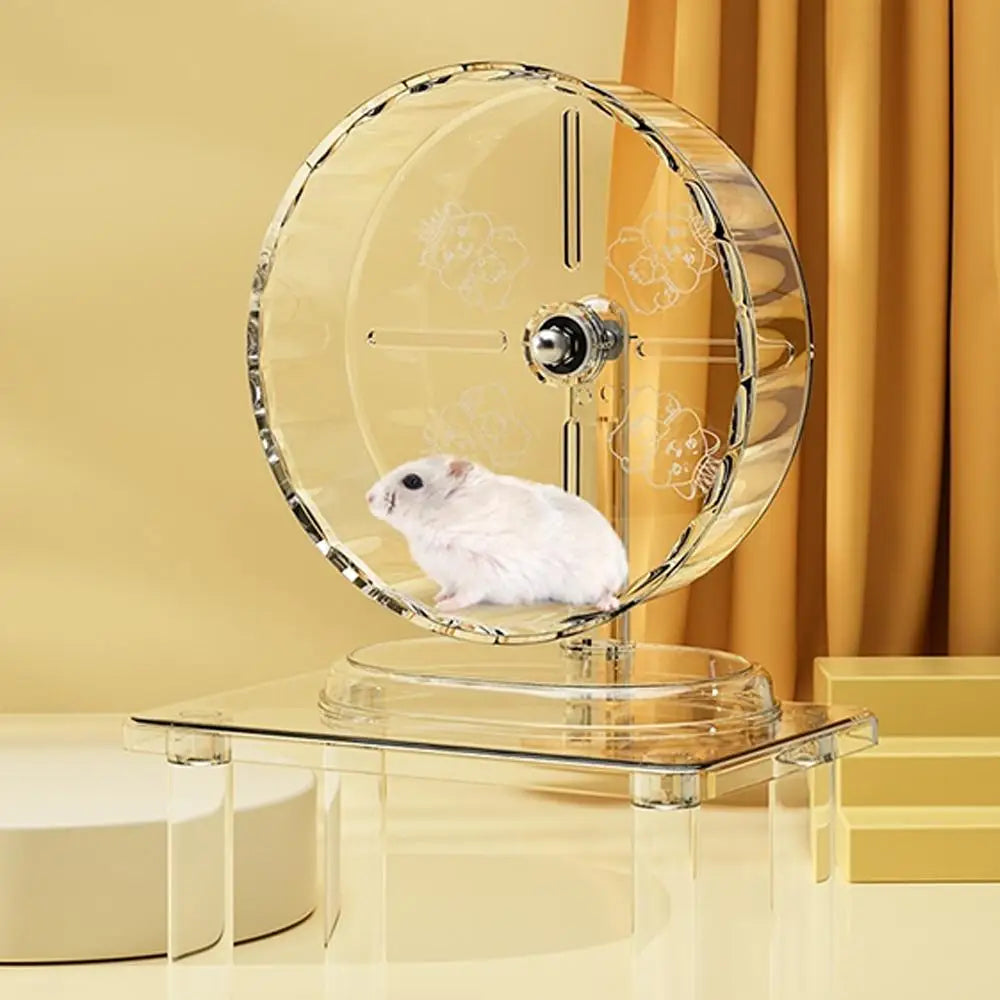Transparent Hamster Running Wheel