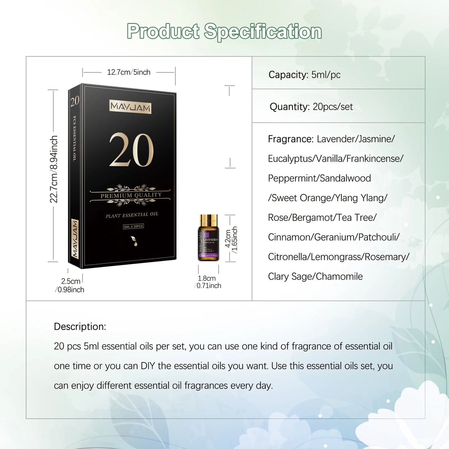 20-Piece Essential Oils Gift Set