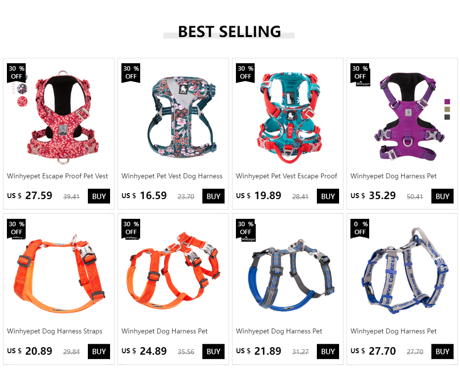 Winhyepet Reflective Dog Harness Vest