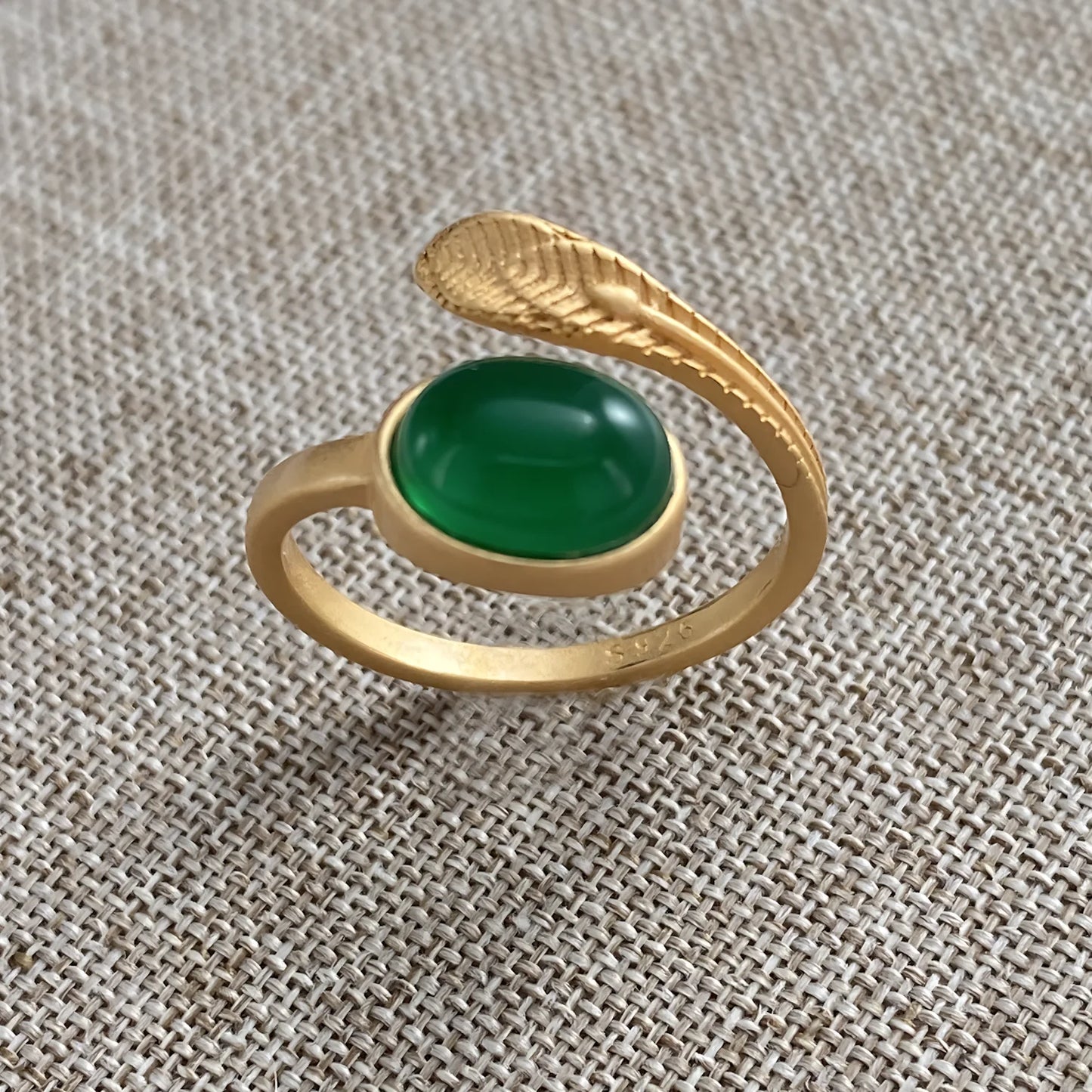 PANJBJ 925 Sterling Silver Hotan Jade Geometric Ring for Women Girl Adjustable Retro Delicate Jewelry Birthday Gift Dropshipping