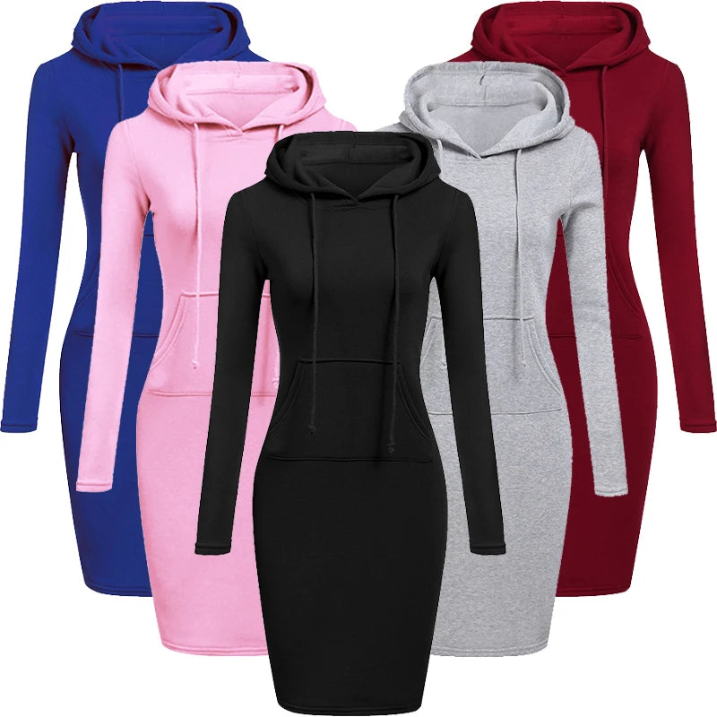 Women's Hooded Sweatshirt Dress
