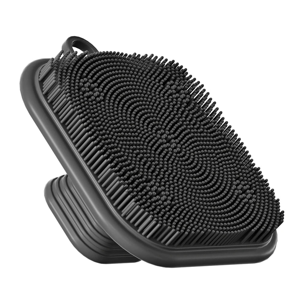 2-in-1 Silicone Brush Square Face  Beard Exfoliator for Men Travel-Friendly Deep Pore Cleanser for Grooming Kits - PrimeNest