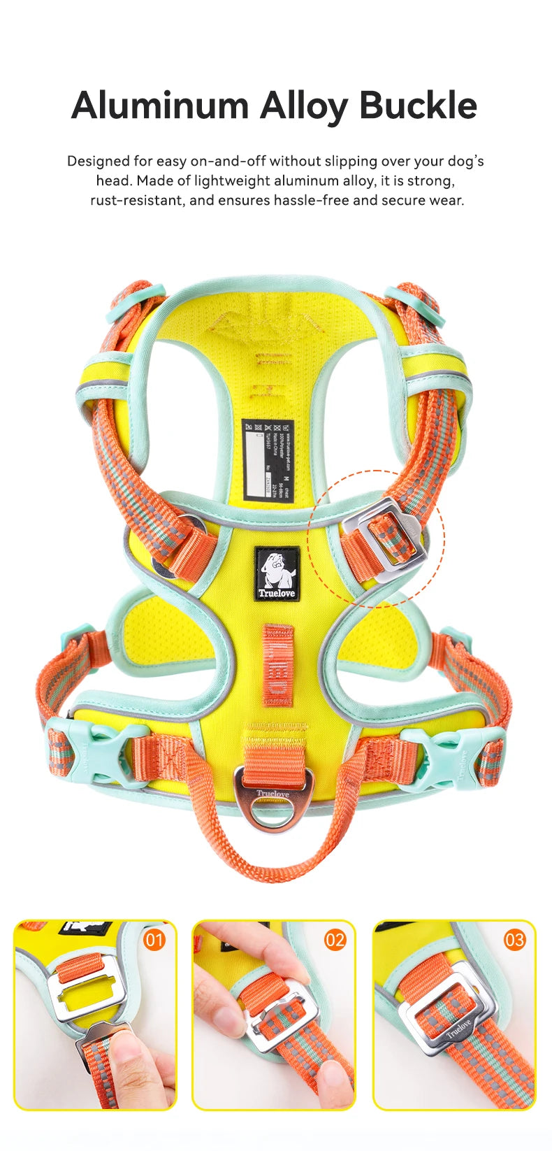 Truelove No-Pull Reflective Dog Harness