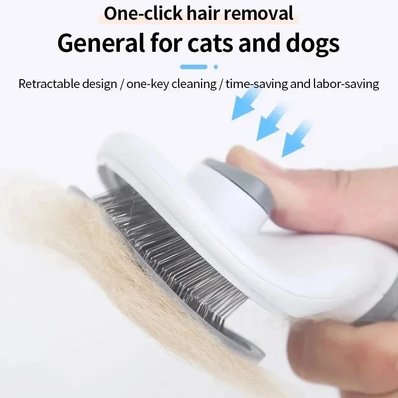 Self-Cleaning Pet Dematting Comb