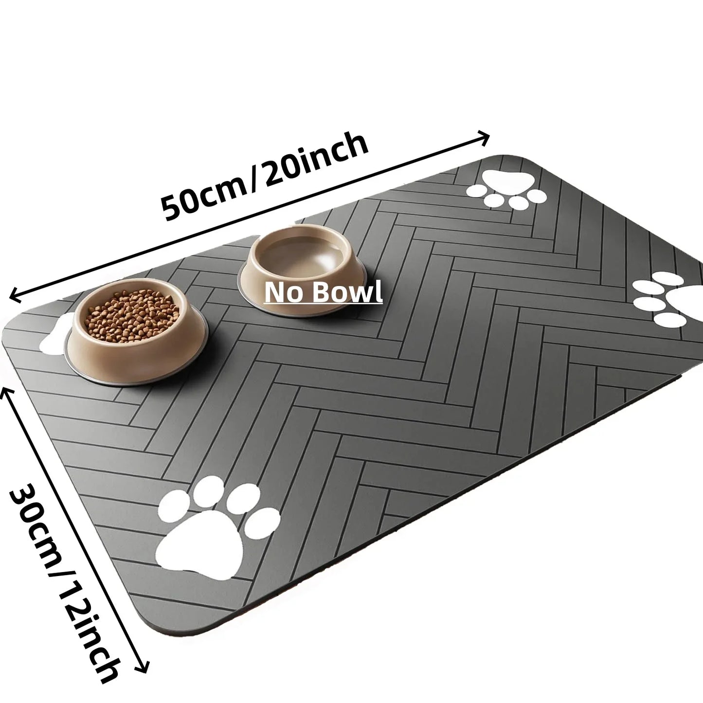 Pet Feeding Mat-Absorbent Pet Placemat for Food and Water Bowl with Waterproof Rubber Backing Quick Dry Water Mat for Dog Cat - PrimeNest