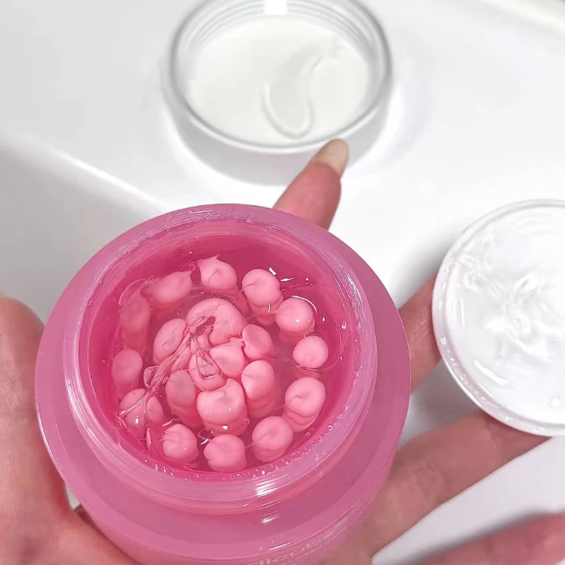 Korean PDRN Pink Collagen Capsule Cream with Niacinamide Cream for Uneven Skin Tone Lightweight Face Moisturizer Non Greasy care - PrimeNest