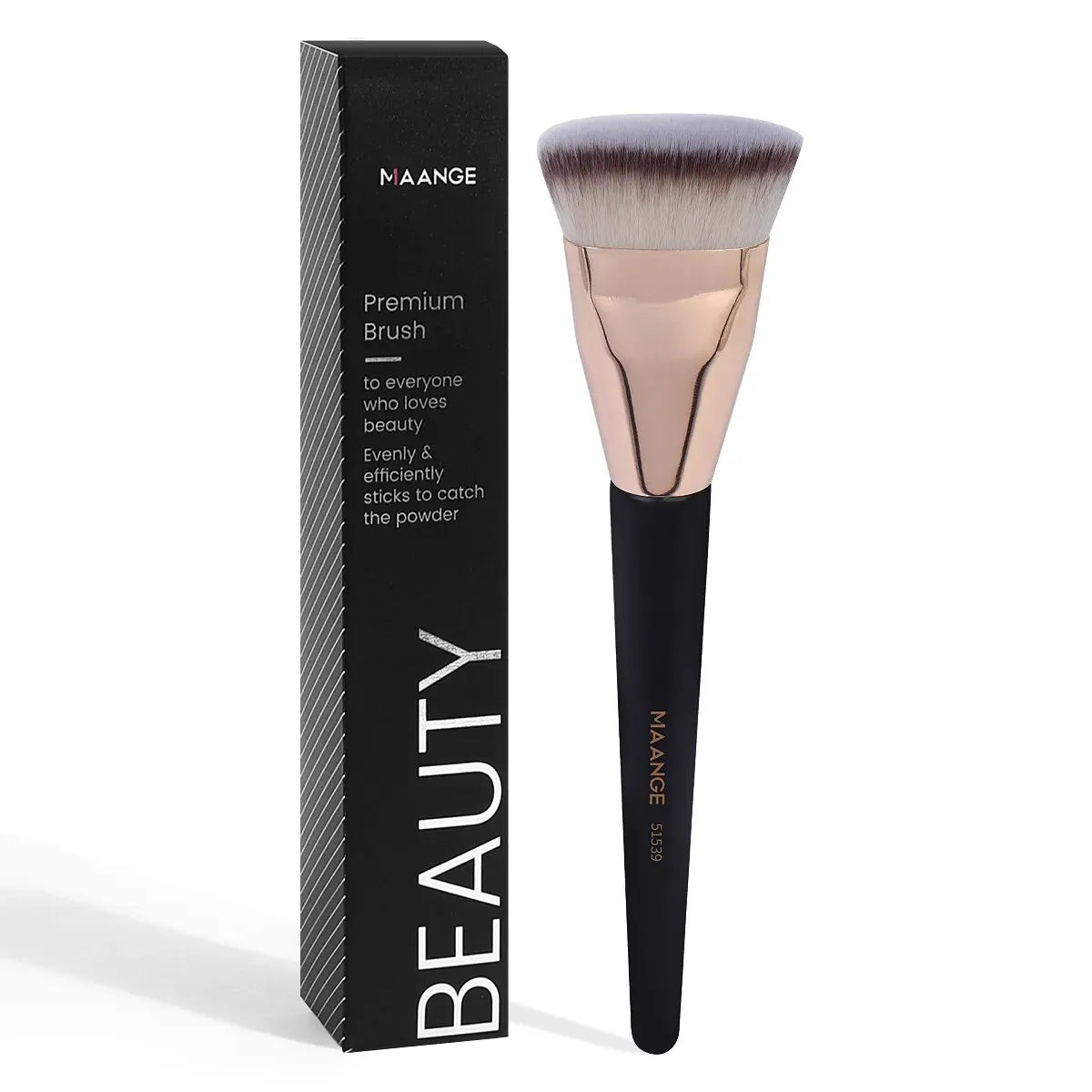 MAANGE Single Flat Round Tube Flat Head Foundation Brush With Box Powder Blush Concealer Makeup Brush Skin-friendly Makeup Tool - PrimeNest