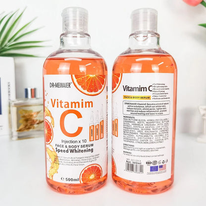 500ml AHA Hyaluronic Vitamin C Arbutin Face Body Serum Dark Spots Corrector Whitening Moisturizing Shrink Pores Repair Skin Care