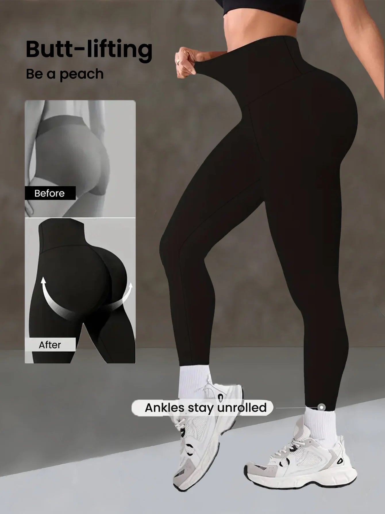 Womens Sports High Waist Skinny Leggings Elastic Slim Tummy Control Hip Lifting For Yoga Running Outdoor Cycling - PrimeNest
