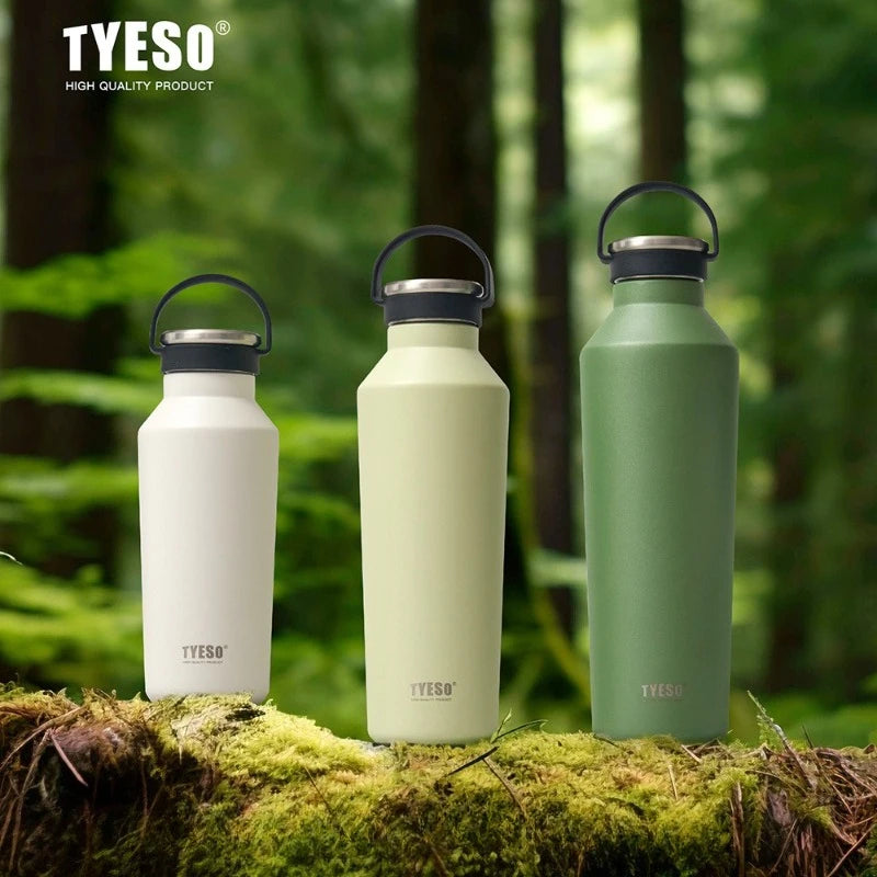 TYESO Cold Insulation Tumbler 304 Stainless Steel Summer Outdoor Sports Climb Vacuum Water Bottle Portable Handheld Cup for Car