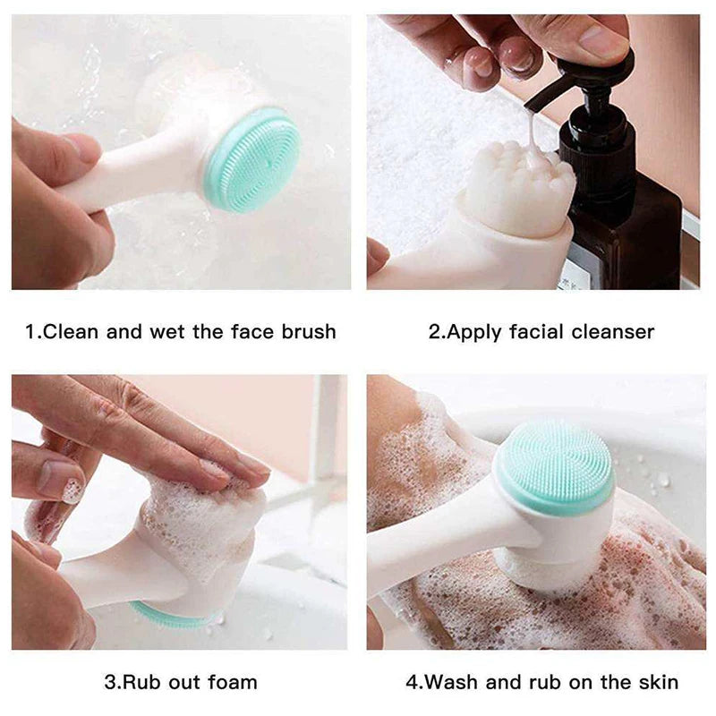 3D Double-Sided Silicone Face Brush