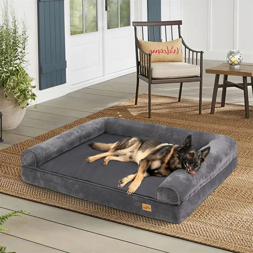 Dog Bed Extra Large Orthopedic Pet Mattress Couch Sleeping Bed Cushion with Removable Washable Cover Soft Sponge Foam - PrimeNest