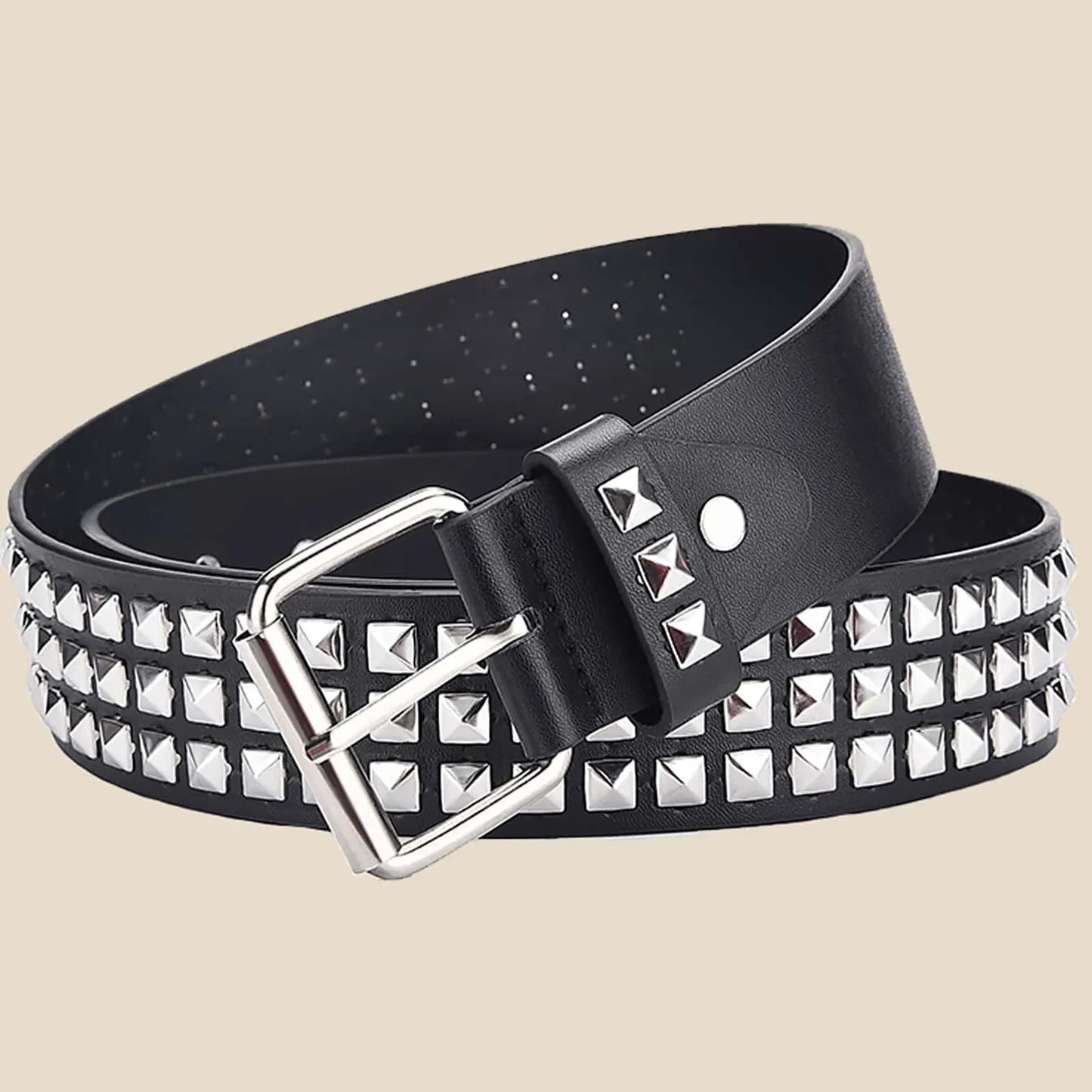 Y2K Punk Pyramid Rivet Belt