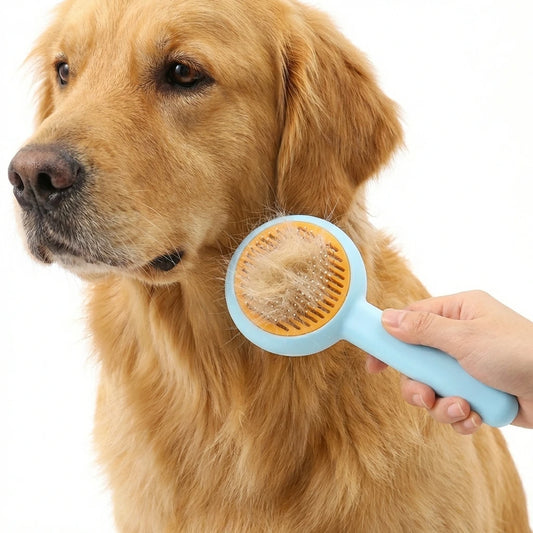 Pet Grooming Brush for Dogs and Cats Self Cleaning Deshedding Brush Hair Remover Comb for Shedding Fur Care