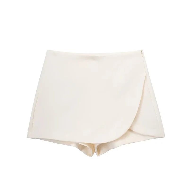 MUJER 2025 Black Mini Skirt Shorts Woman Fashion Asymmetric Skort For Women High Waist Short Skirts Woman Summer Casual Shorts - PrimeNest