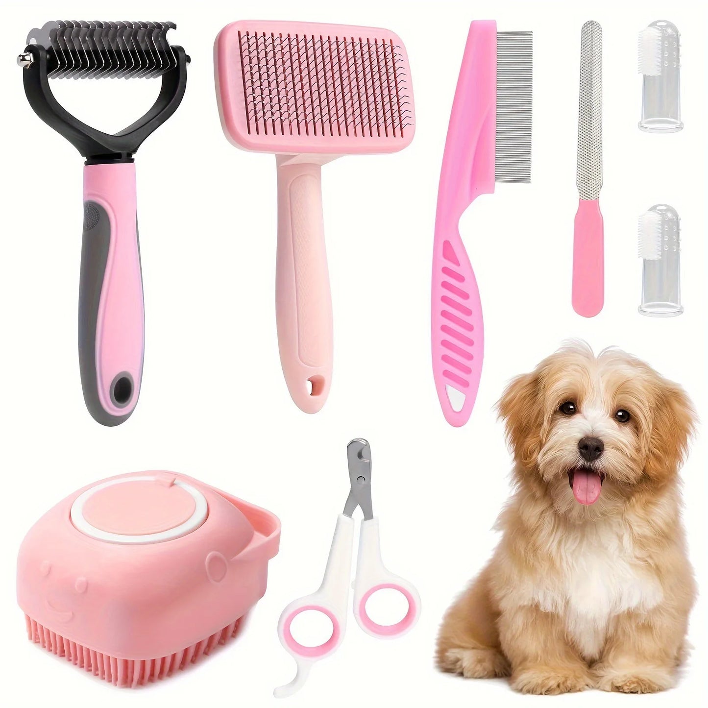 8-Piece Cat Grooming Kit