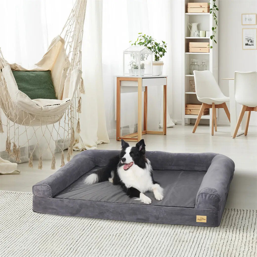 Dog Bed Extra Large Orthopedic Pet Mattress Couch Sleeping Bed Cushion with Removable Washable Cover Soft Sponge Foam - PrimeNest