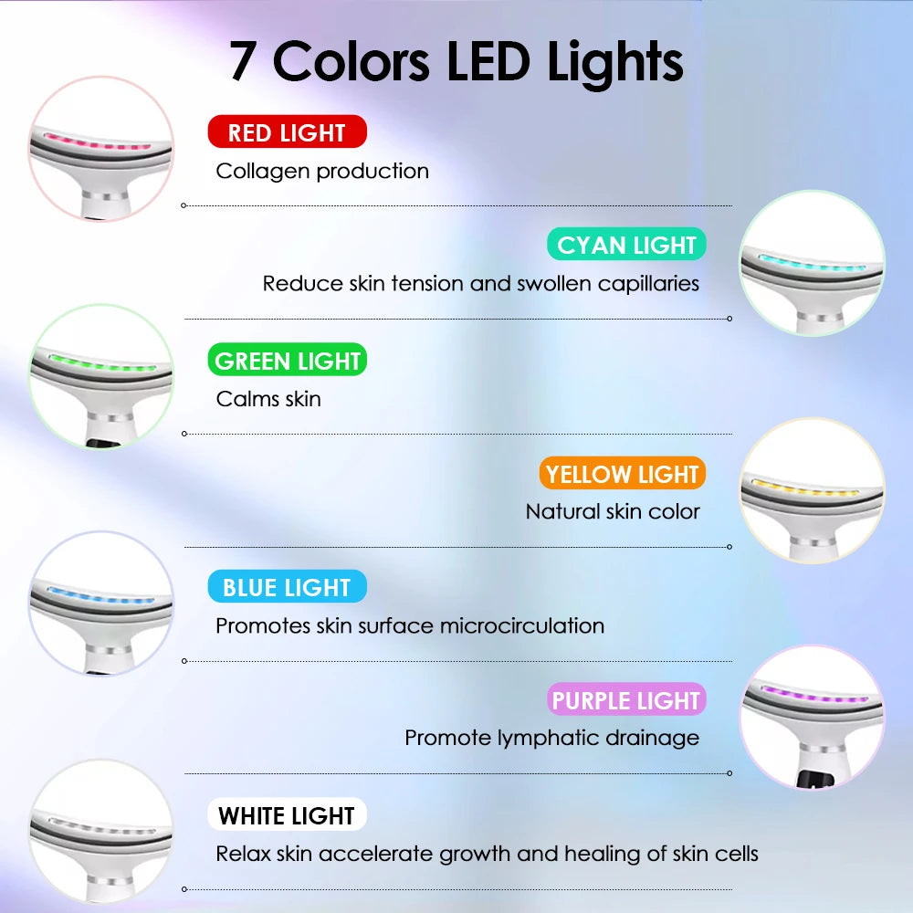 7-Colour LED Face & Neck Lifting Massager