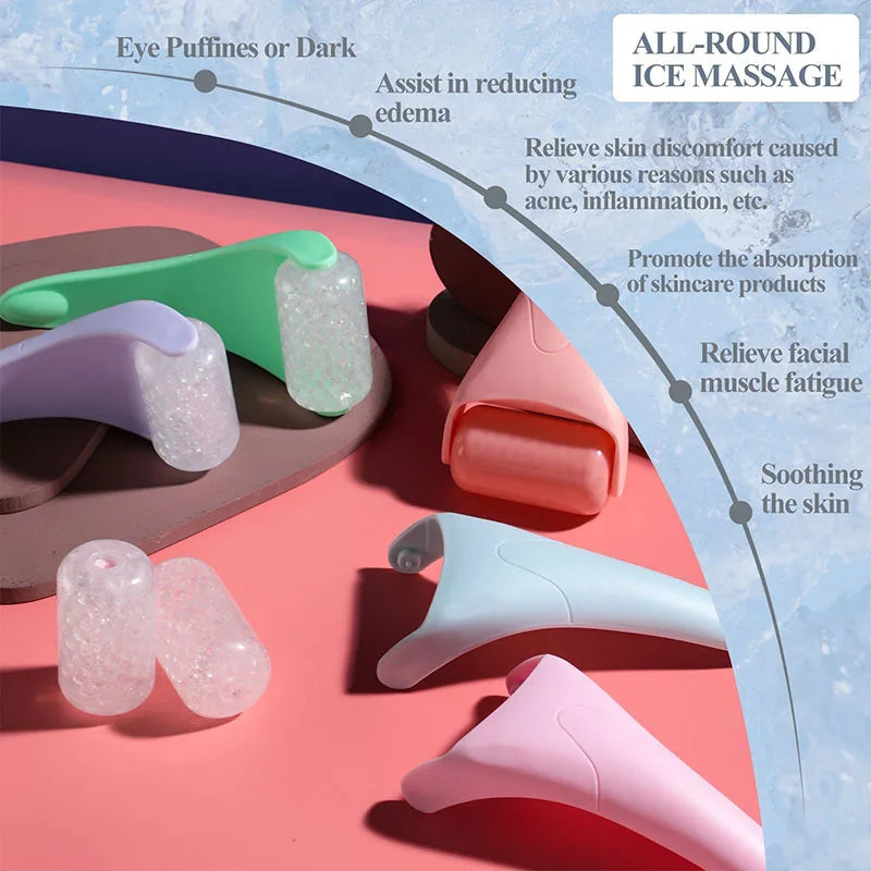 Ice Roller/massager face ice head roller Facial Cooling Beauty Tool Decrease Dark Circles Reusable Clean ice compress care HF11