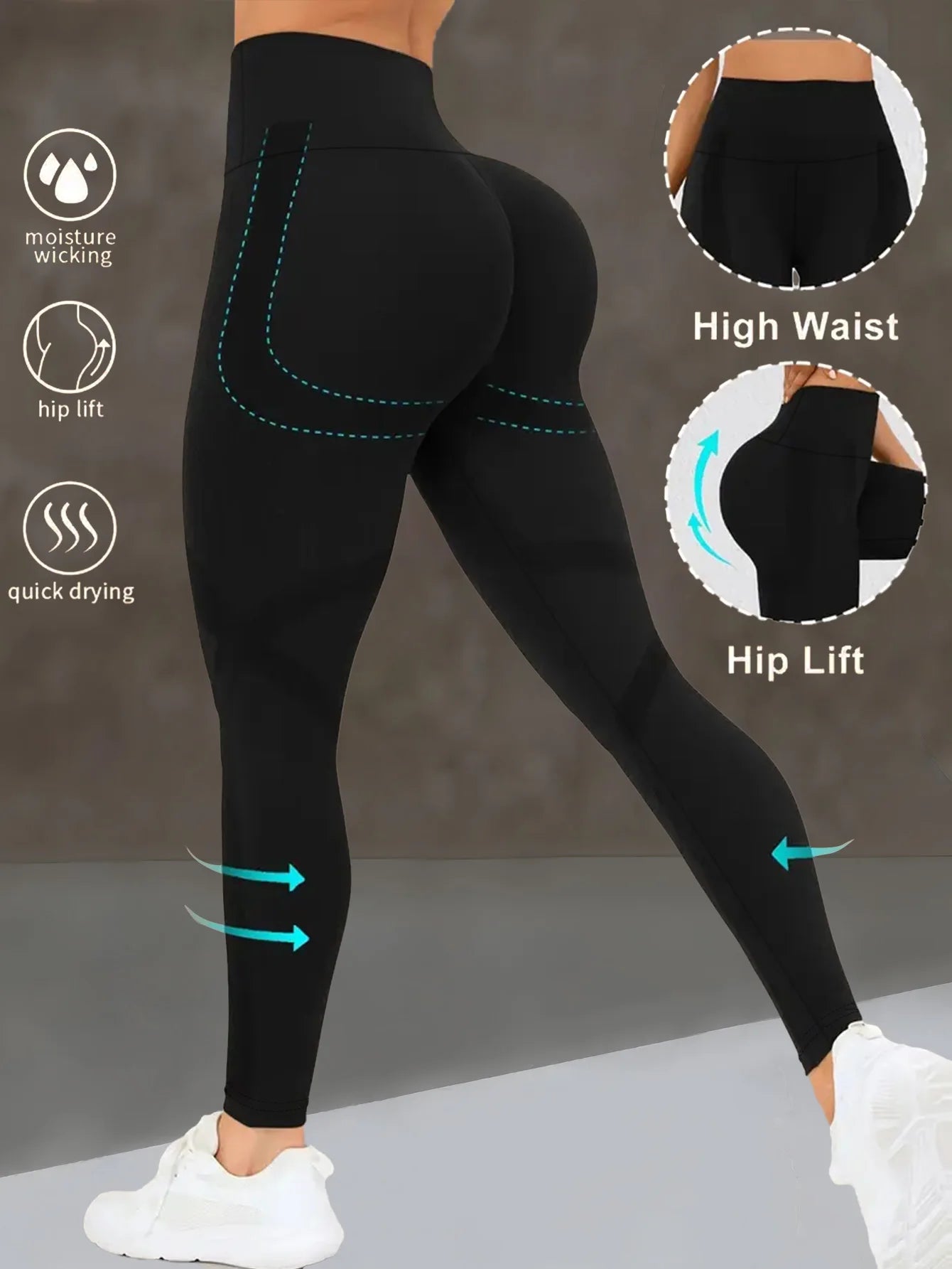 Women's High Waist Skinny Sports Leggings