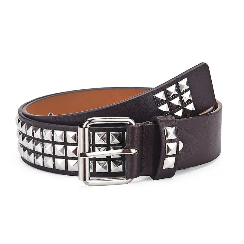Y2K Punk Pyramid Rivet Belt