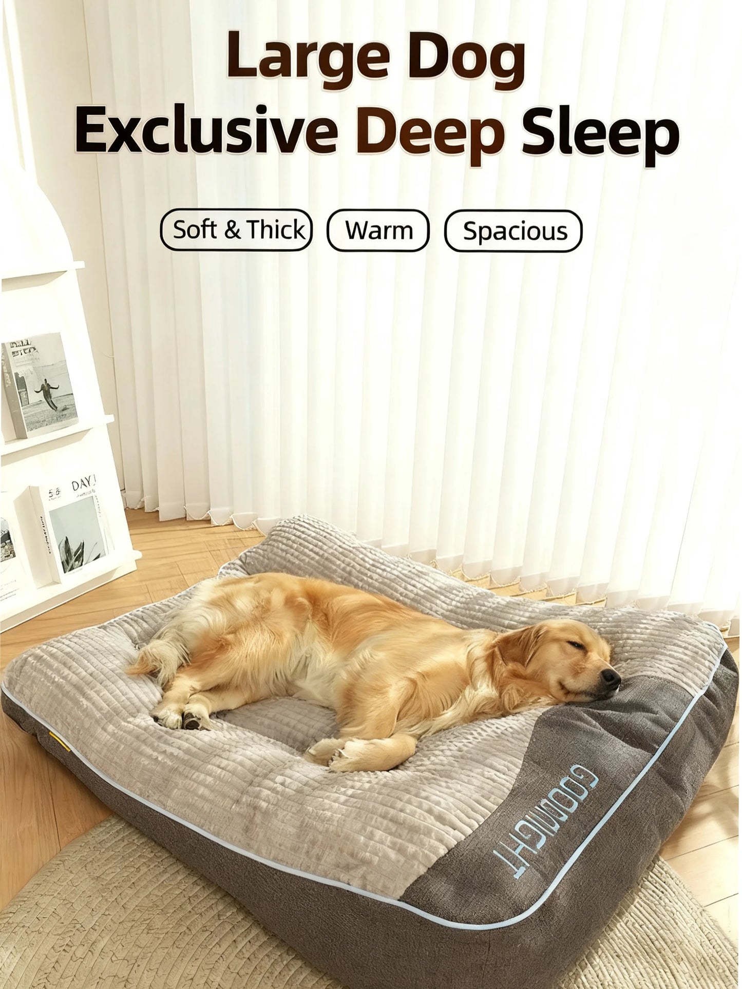 Extra Thickened Extra Large Dog Bed 47inch for Large Dogs, Orthopedic Dog Mat for Large Senior Dogs,Durable Kennel Cush