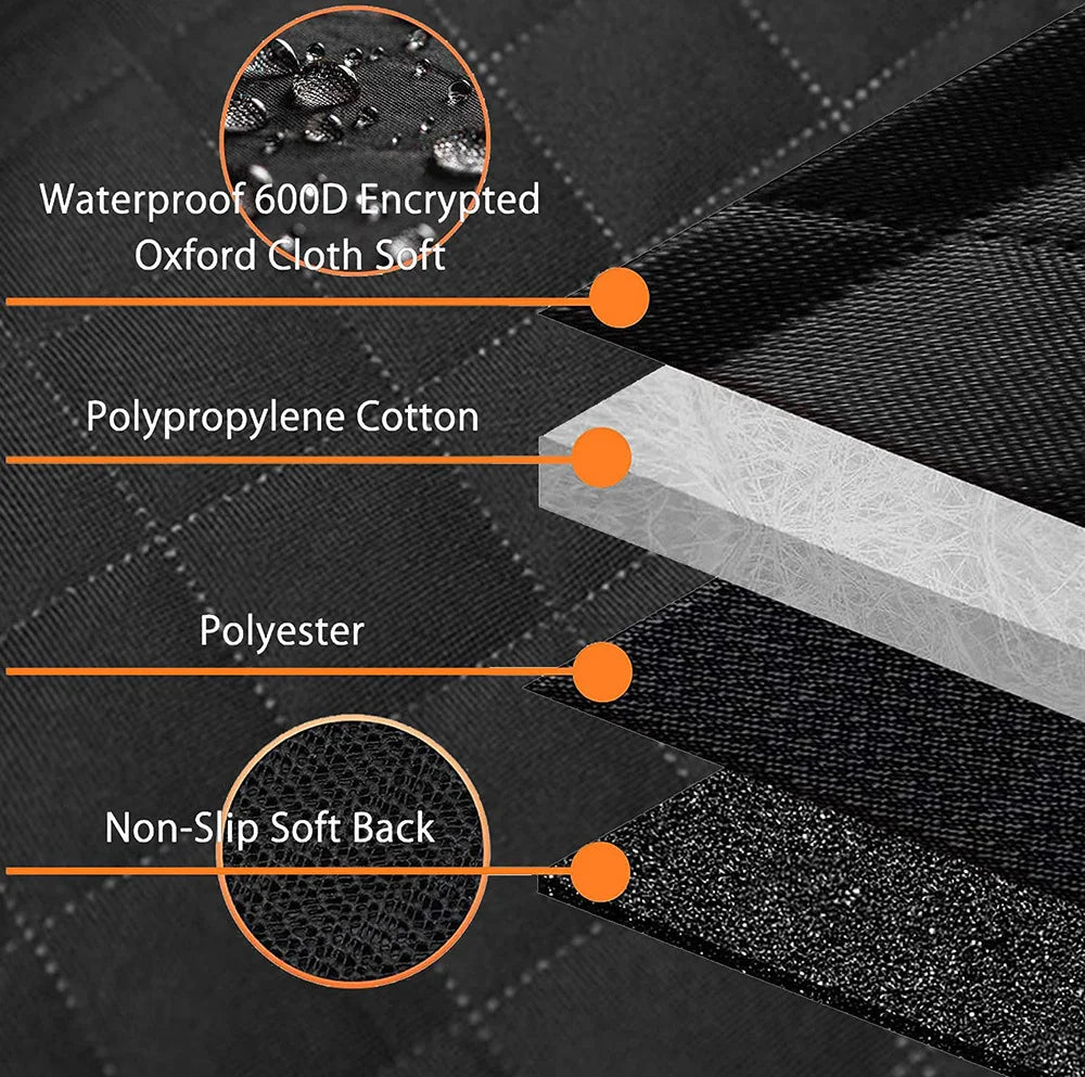 Waterproof Dog Car Seat Cover with Mesh Window