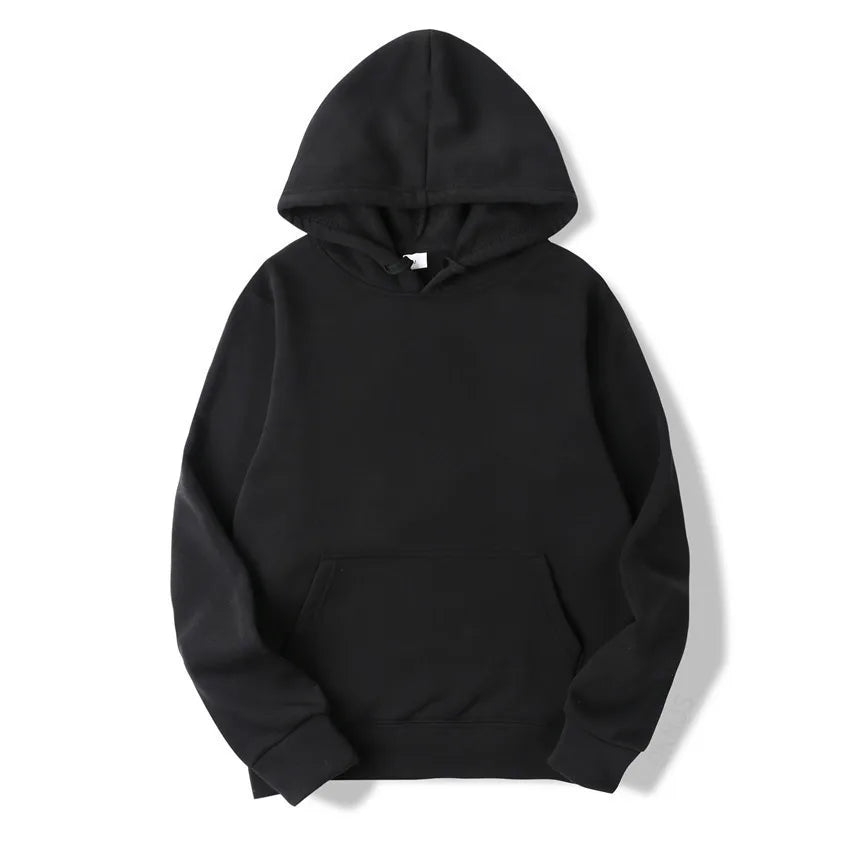 Men's Solid Colour Pullover Hoodie