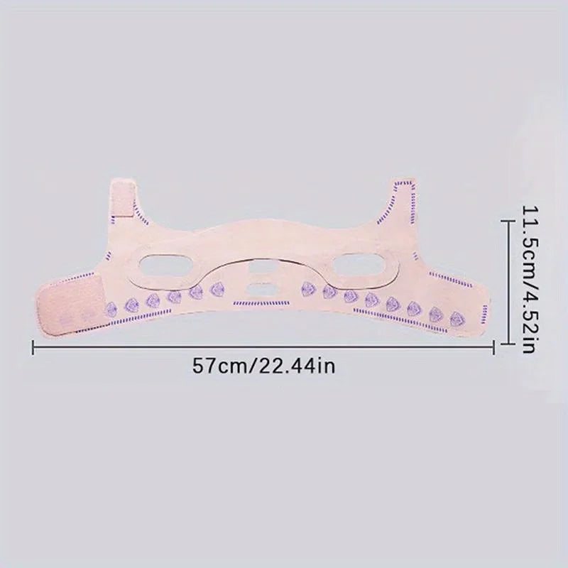 Double-Layer Face Slimming Belt - 2-in-1 V Line Shaper Anti-Aging Strap for Cheek Chin Lift Overnight Facial Contouring - PrimeNest