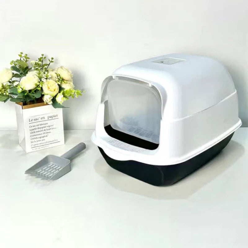 Voltsify Enclosed Cat Litter Box with Flip-Top