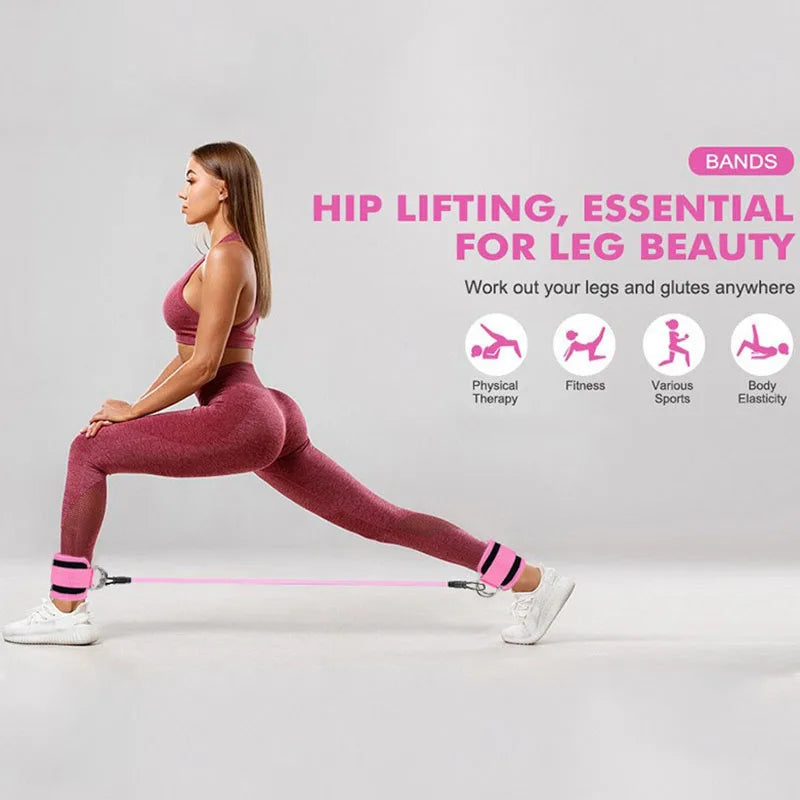 Ankle Straps Resistance Bands Set Fitness Workout  Equipment  Yoga Elastic Fitness Ankle Weight Band for Gym Man Woman TLD01