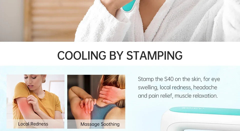 Face Ice Roller Eyes Facial Cooler Neck Face Massagers Ice Massage Roller Cooling Derma Stamp Cold Therapy Skincare With 2 Heads