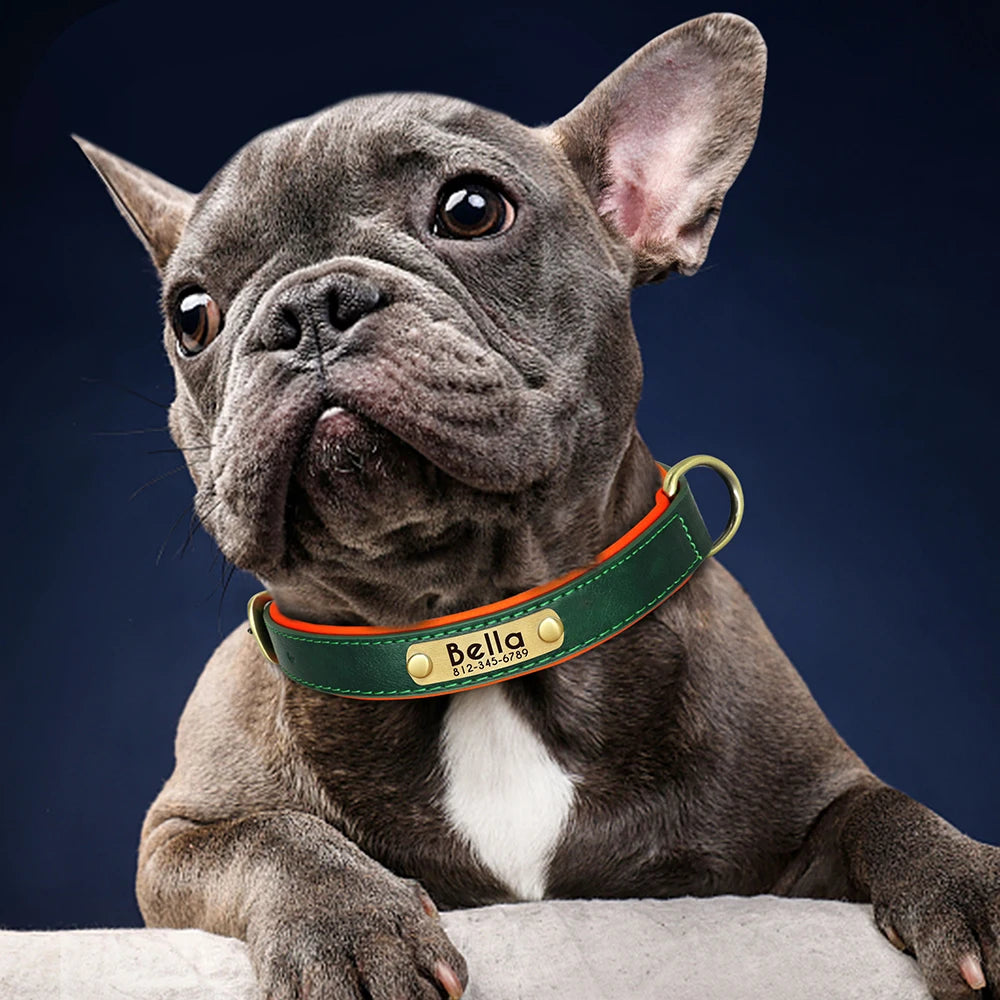 Personalised PU Leather Dog Collar