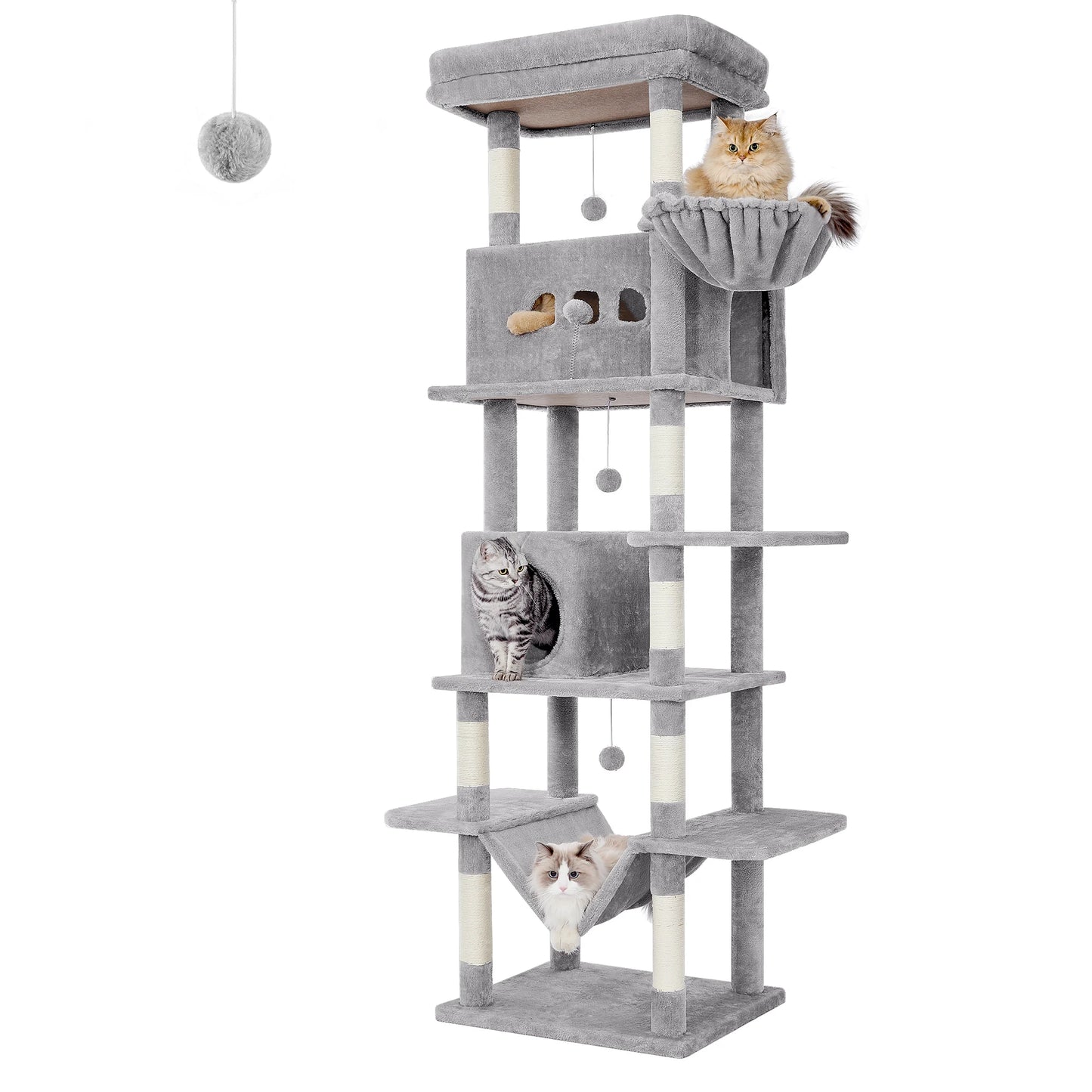 210cm XL Multi-Level Cat Tree Tower