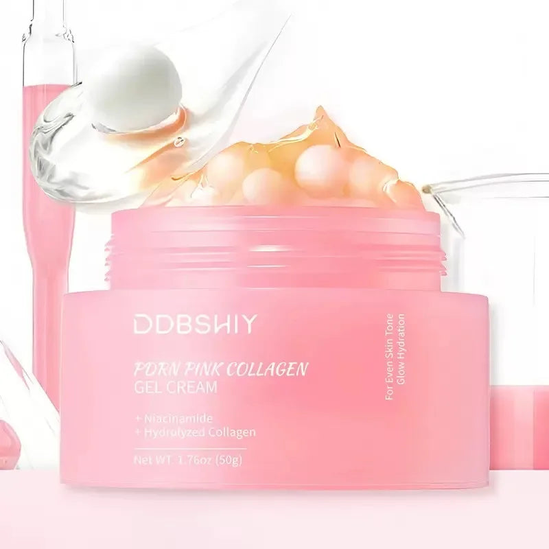 Korean PDRN Pink Collagen Capsule Cream with Niacinamide Cream for Uneven Skin Tone Lightweight Face Moisturizer Non Greasy care - PrimeNest