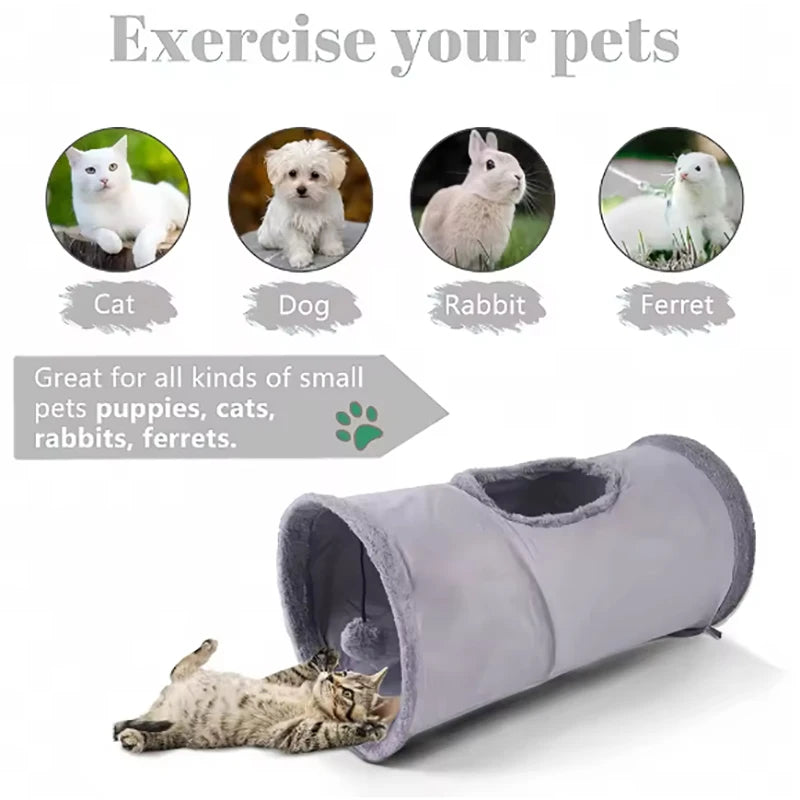 Foldable Cat Play Tunnel