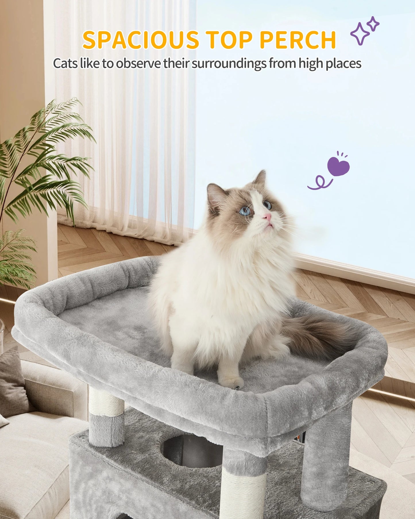 170cm Multi-Level Cat Tree Tower