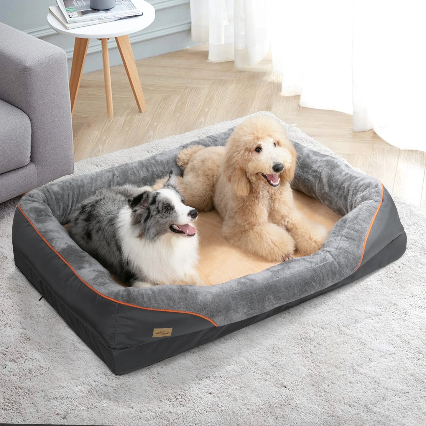 BINGOPAW Large Dog Bed with Washable Cover
