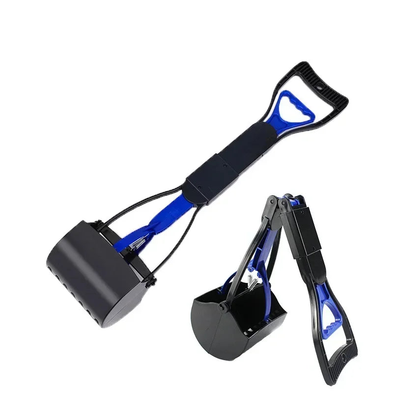 Foldable Pet Pooper Scooper Long Handle Dog Poop Scoop Clip Shovel Easy Pick Up Animal Feces Picker Pet Outdoor Cleaning Tools - PrimeNest