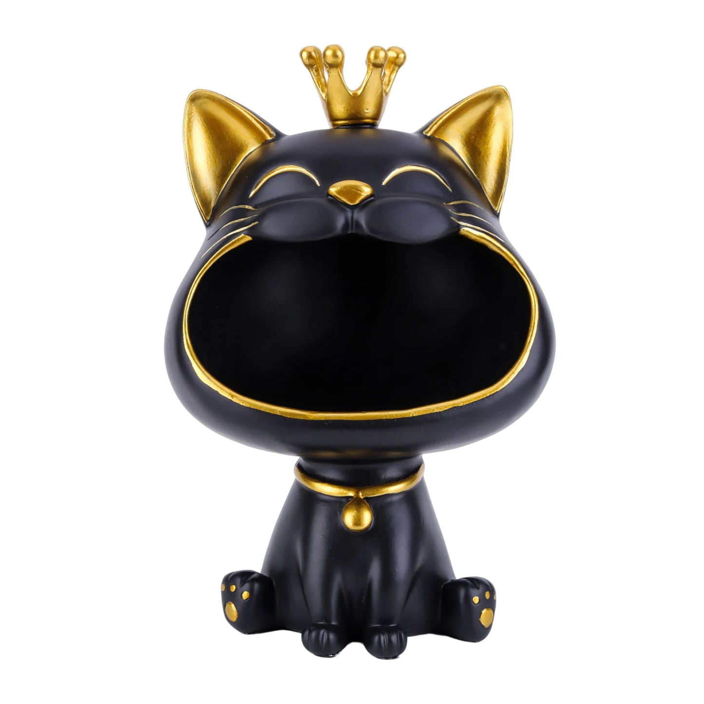 Lucky Cat Storage Statue | Resin Desktop Organiser & Home Décor Ornament